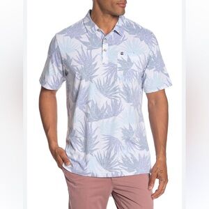 Travis Mathew A Grade Hawaiian Floral Print Polo Shirt size L